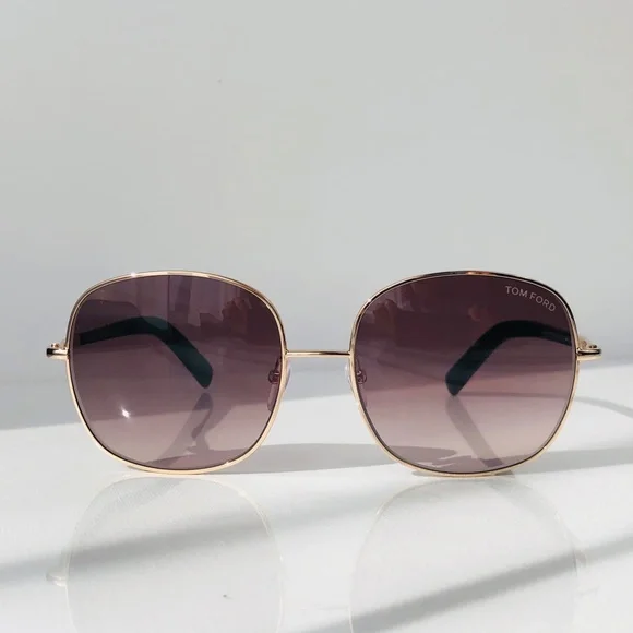 New TOM FORD Georgina Rounded Square Sunglasses - Picture 4 of 16